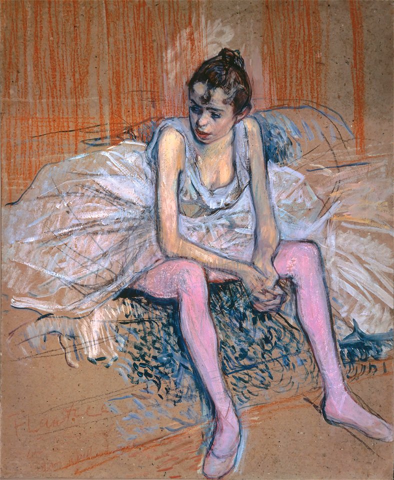 'Danseuse assise aux Bas de roses' by Toulouse-Lautrec, 1890