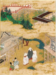 Tosa Mitsunobu - The Tendril Wreath (Tamakazura), Illustration to Chapter 22 of the Tale of Genji (Genji monogatari) - 1985.352.22.A - Arthur M. Sackler Museum