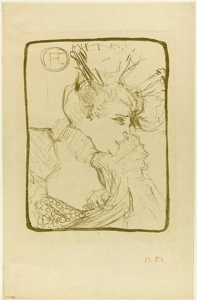 Toulouse-Lautrec - Bust of Mademoiselle Marcelle Lender, 1943.512