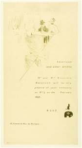 Toulouse-Lautrec - Invitation for Mr. and Mrs. Alexandre Natanson, 1952.22