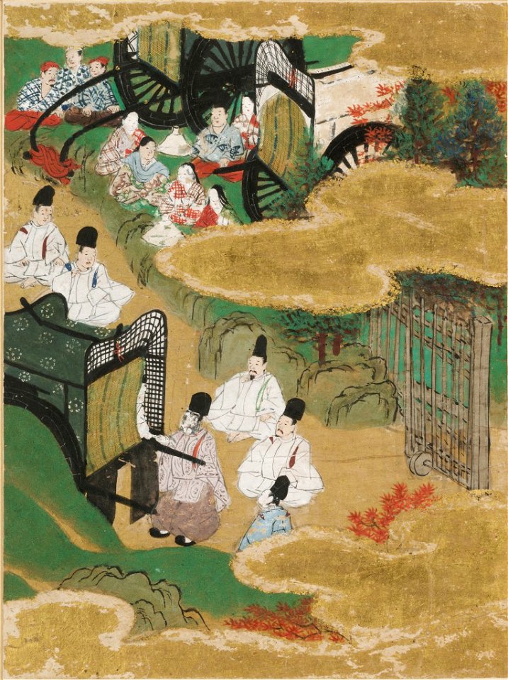 Tosa Mitsunobu At The Pass Sekiya Illustration To Chapter Of The Tale Of Genji Genji