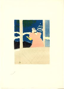 Toulouse-Lautrec - At the Ambassadeurs—Singer at the Café-concert, from the sixth album of L’Estampe originale, 1951.7