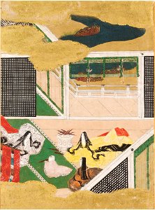 Tosa Mitsunobu - The Flute (Yokobue), Illustration to Chapter 37 of the Tale of Genji (Genji monogatari) - 1985.352.37.A - Arthur M. Sackler Museum