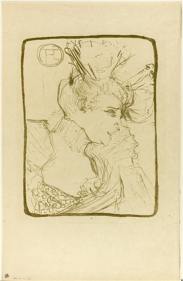 Toulouse-Lautrec - Bust of Mademoiselle Marcelle Lender, 1948.436