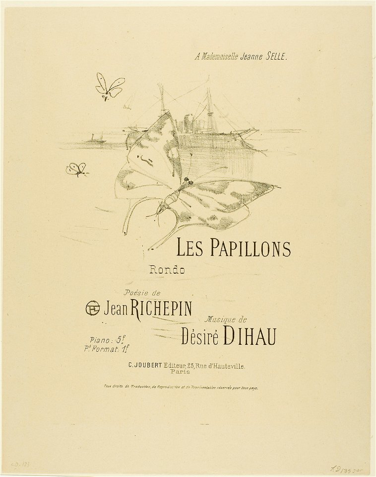 Toulouse-Lautrec - The Butterflies, from Mélodies de Désiré Dihau, 1949.994