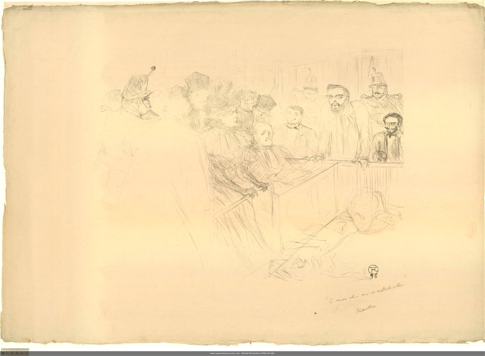Toulouse-Lautrec - Procès Lebaudy, déposition de Mademoiselle Marsy, NUM EM TOULOUSE-LAUTREC 237 GDF, 1896