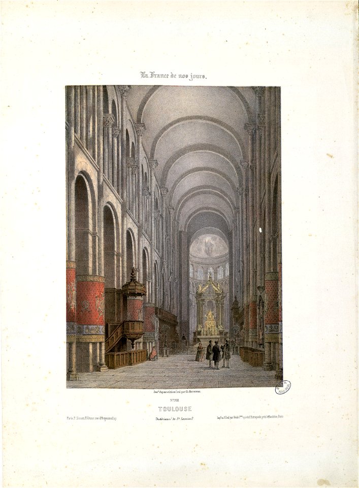 Toulouse - Intérieur de St. Sernin - Fonds Ancely - B315556101 A MERCEREAU 7 046