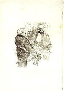 Toulouse-Lautrec - Georges Clemenceau and the Optomotrist, Mayer, from Au Pied du Sinaï, 1932.1311