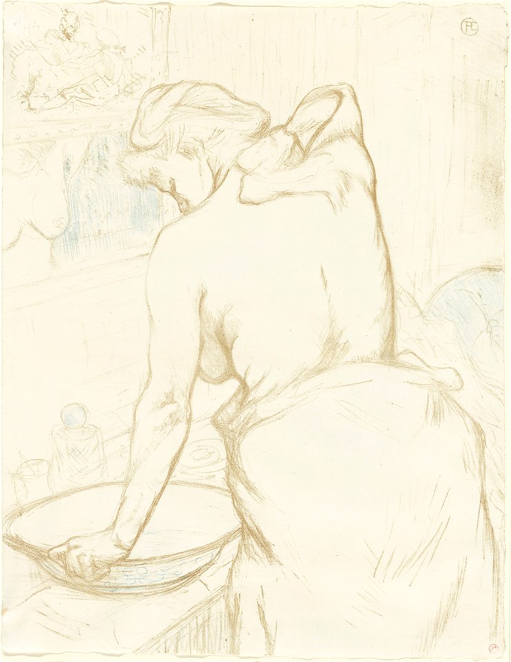 Toulouse-Lautrec - Woman Washing—The Toilet, plate five from Elles, 1927.975