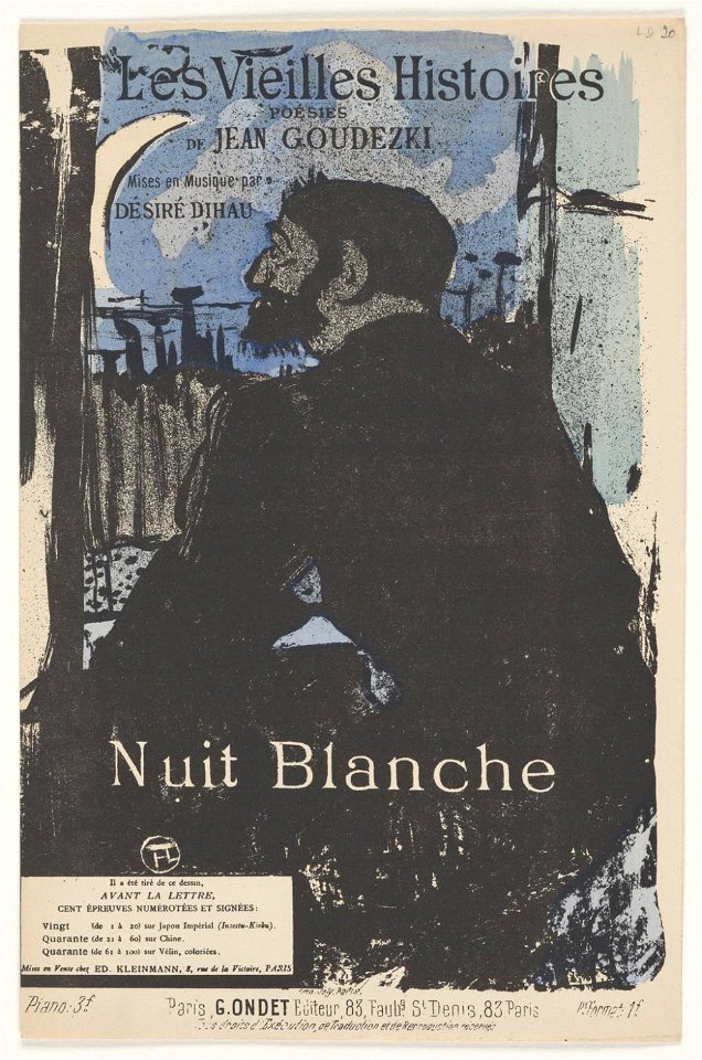 Toulouse-Lautrec - Nuit Blanche (Insomnia), 1953-80-2, 1893