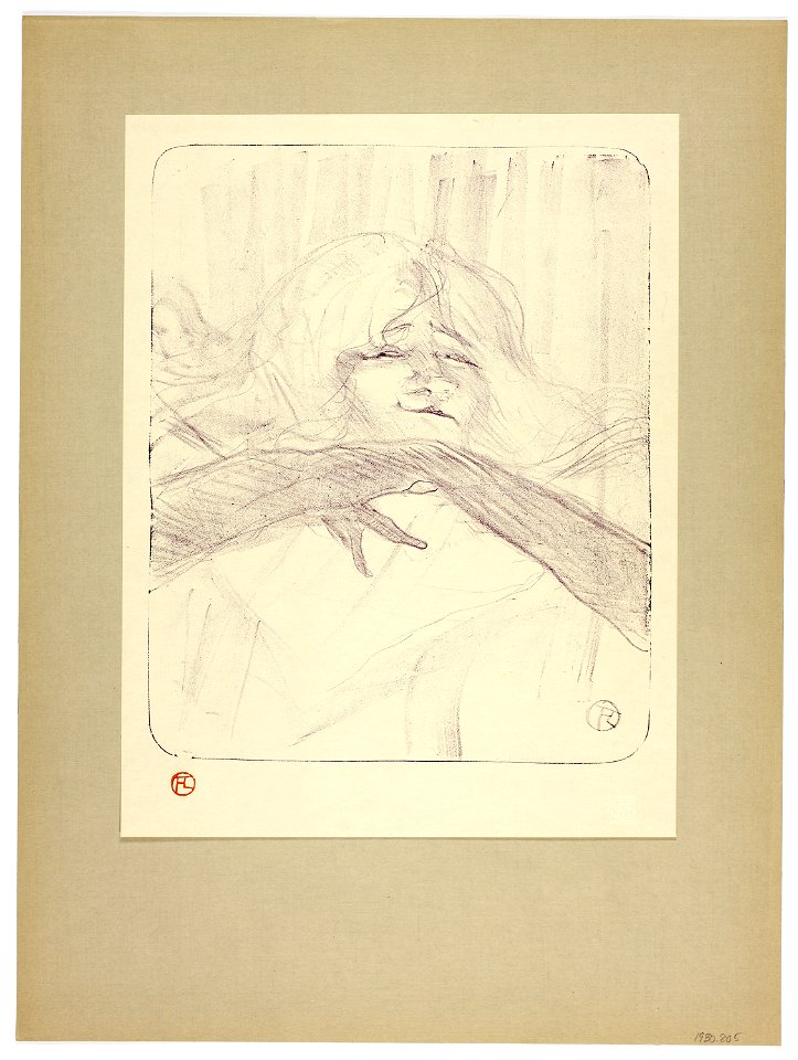 Toulouse-Lautrec - Linger, longer, loo, plate seven from Yvette Guilbert, 1930.805