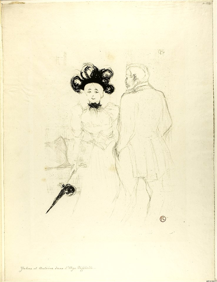 Toulouse-Lautrec - Yahne and Antoine, in L’Age Difficile, 1949.607