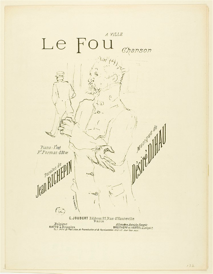 Toulouse-Lautrec - The Madman, from Mélodies de Désiré Dihau, 1949.992