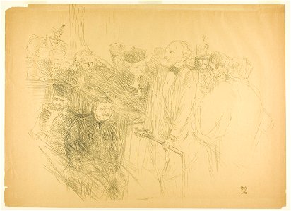Toulouse-Lautrec - The Arton Trial, Ribot Giving Evidence (second plate), 1927.923