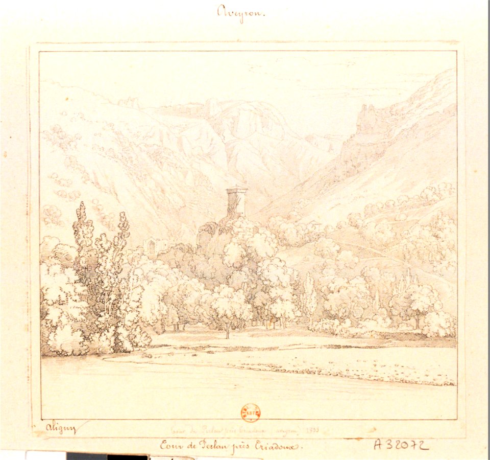 Tour de Perlau près Triadoux (Claude-Félix-Théodore d'Aligny)