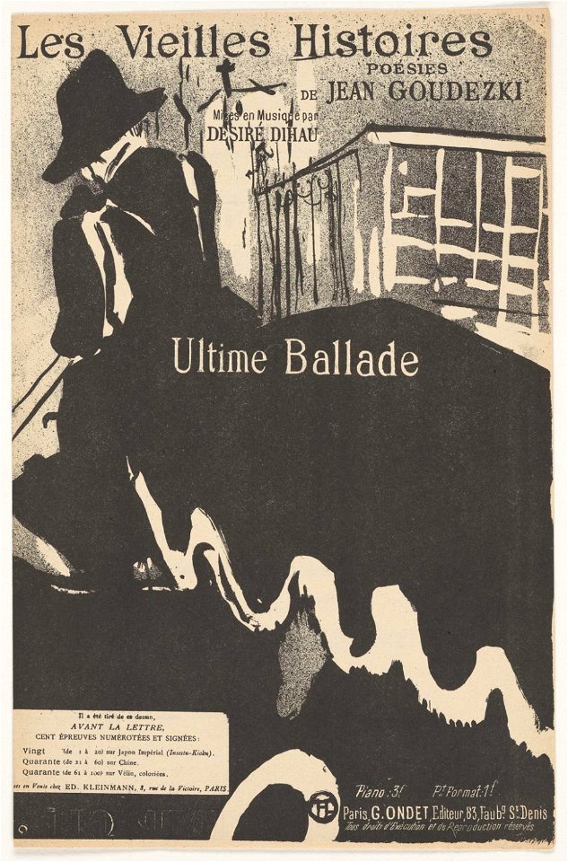 Toulouse-Lautrec - Ultime Ballade (Music Sheet), 1953-80-5, 1893