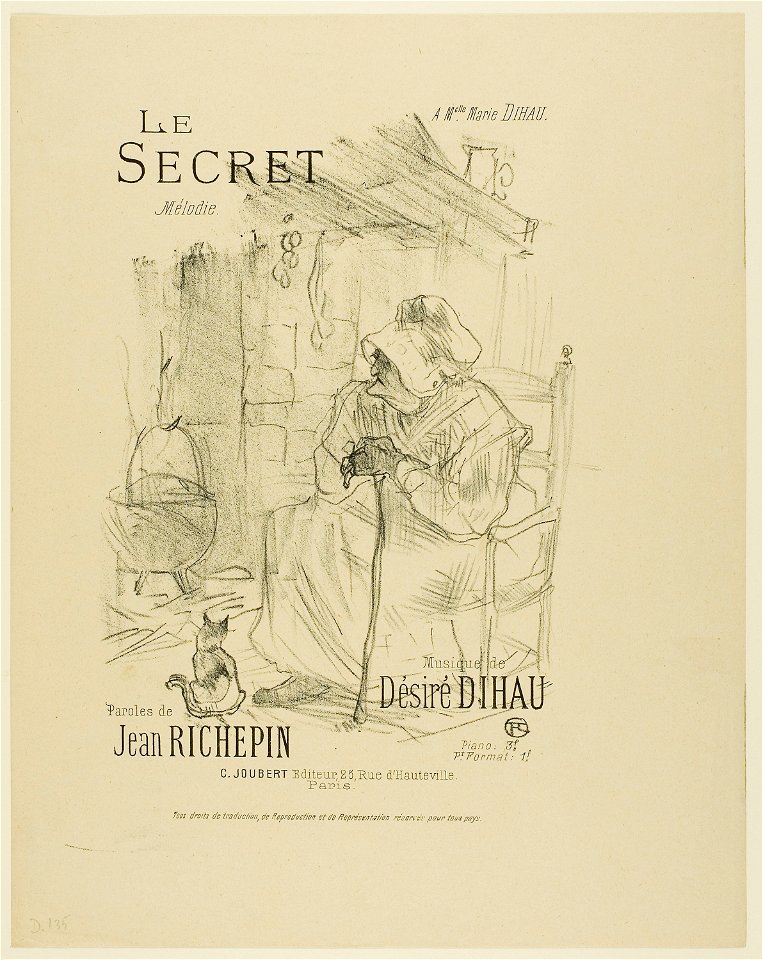 Toulouse-Lautrec - The Secret, from Mélodies de Désiré Dihau, 1950.30