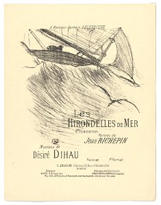 Toulouse-Lautrec - The Sea Swallows (Les hirondelles de mer) from- Quatorze lithographies originales (Mélodies de Désiré Dihau), 1072.1964.A10, 1895, published 1935