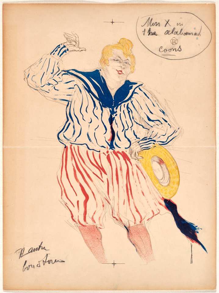 Toulouse-Lautrec - The Sailor's Song – Miss X in the Alabamah Coons (La Chanson du matelot), 815.2017, 1899