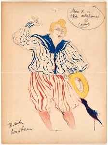 Toulouse-Lautrec - The Sailor's Song – Miss X in the Alabamah Coons (La Chanson du matelot), 815.2017, 1899