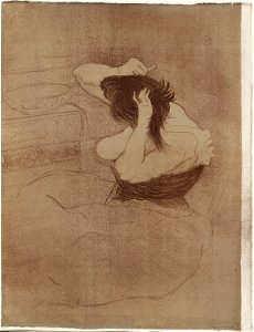 Toulouse-Lautrec - Woman Combing Her Hair—La Coiffure, plate seven from Elles, 1927.976
