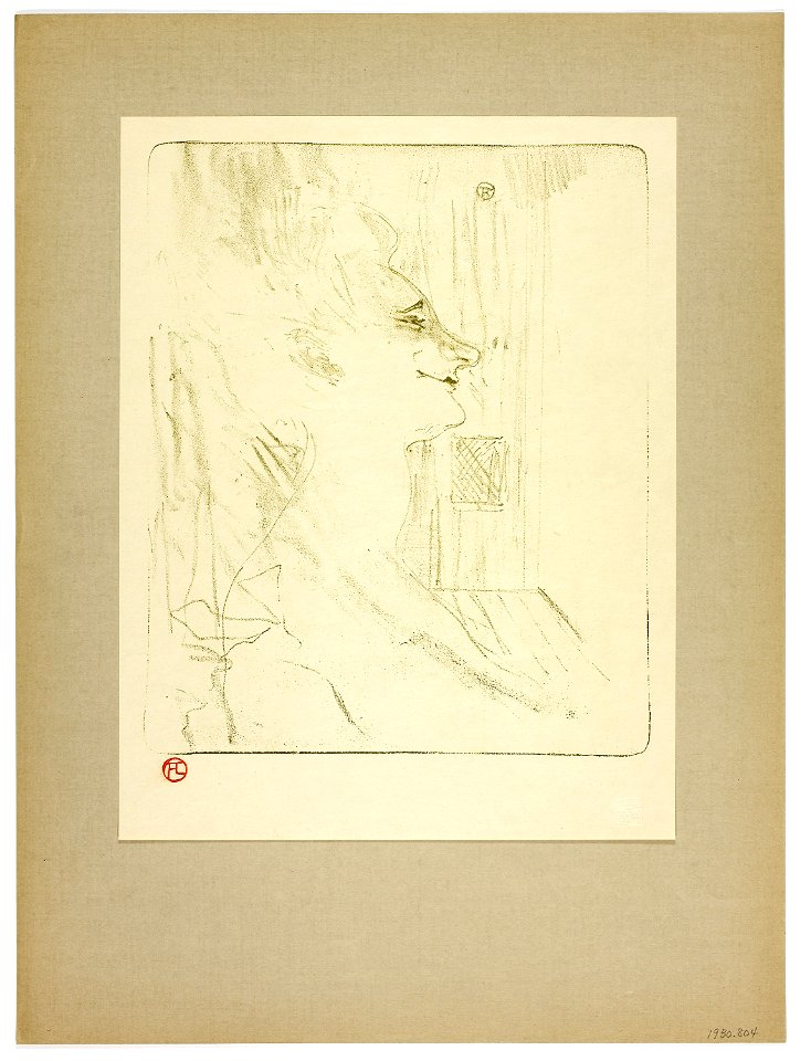 Toulouse-Lautrec - Soûlarde, plate six from Yvette Guilbert, 1930.804