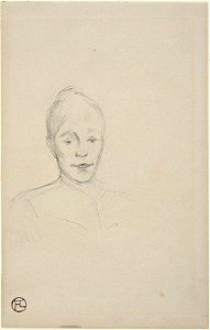 Toulouse-Lautrec - Study Face of Woman with High Collar, c. 1894