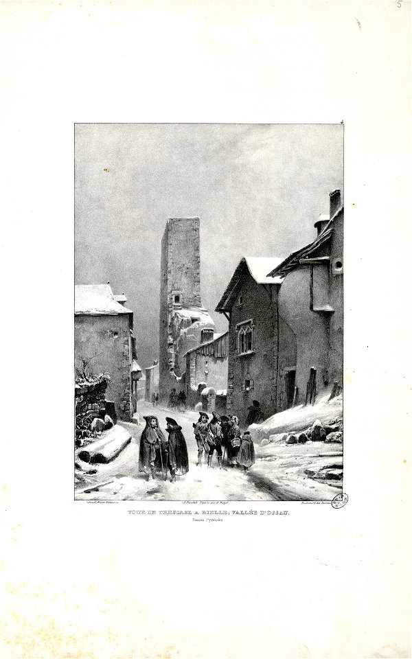 Tour de Trescase à Bielle, vallée d' Ossau (Basses Pyrénées) - Fonds Ancely - B315556101 A JACOTTET 1 008