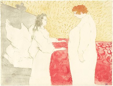 Toulouse-Lautrec - Woman in Bed, Profile, Getting Up, plate eight from Elles, 1927.971