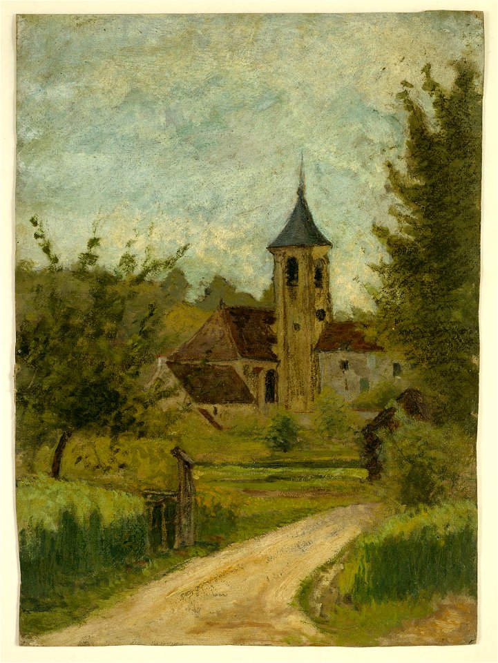 Toulouse-Lautrec - Landscape with Church (verso), 1885-88, 1935.309