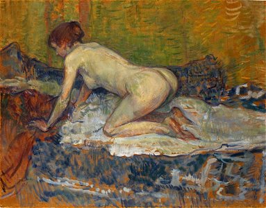 Henri de Toulouse-Lautrec - Femme rousse nue accroupie