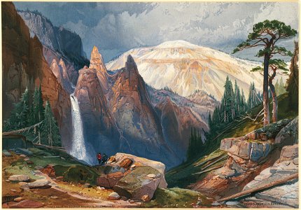 Tower Falls and Sulphur Mountain, Yellowstone (Boston Public Library)