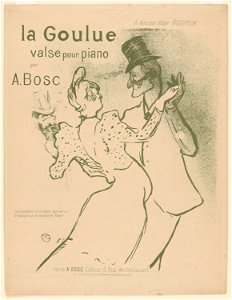 Toulouse-Lautrec - La Goulue, 1974-106-342, 1894. Free illustration for personal and commercial use.