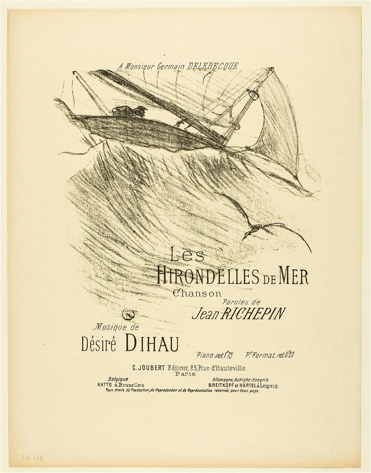 Toulouse-Lautrec - The Sea Swallows, from Mélodies de Désiré Dihau, 1950.31