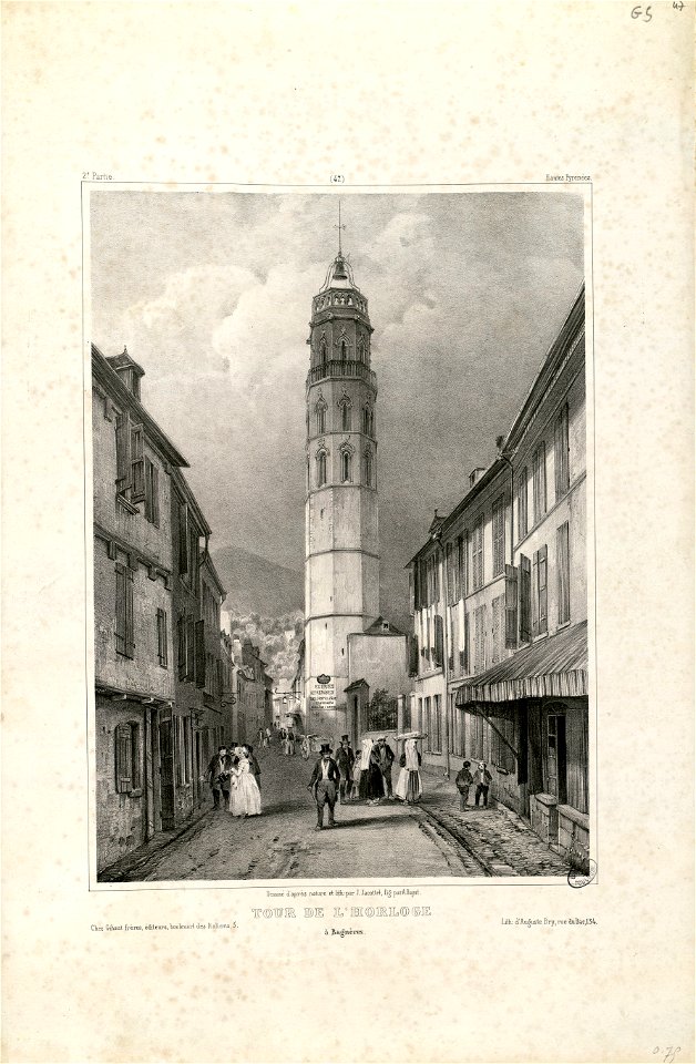 Tour de l' horloge à Bagnères (Hautes Pyrénées) - Fonds Ancely - B315556101 A JACOTTET 2 050