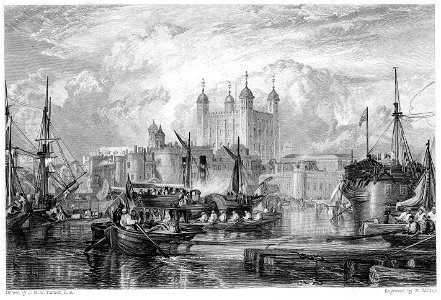 Tower of London engraving by William Miller after Turner R318