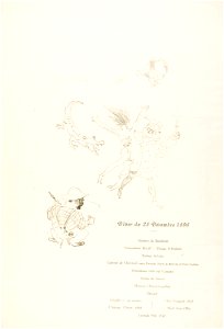 Toulouse-Lautrec - Le crocodile, Menu, 1896, 927.903