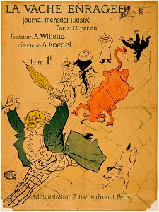 Toulouse-Lautrec - Poster for La vache enragée, M15602, 1896