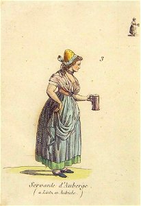 Trachten Servante d'Auberge a Lintz en Autriche