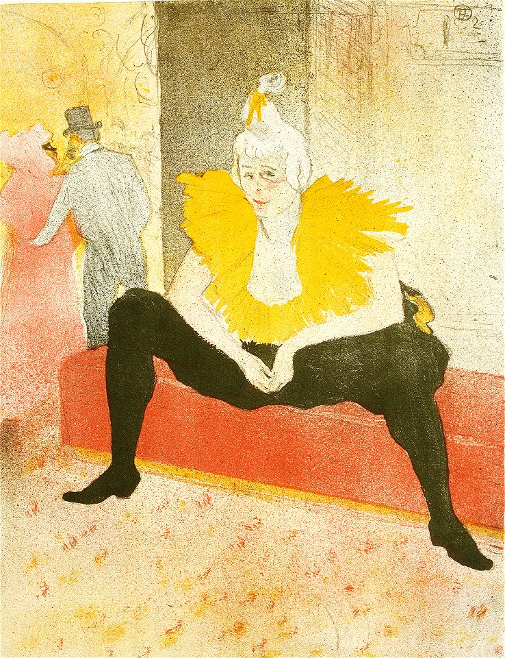 Toulouse-Lautrec - Seated Female Clown (Mademoiselle Cha-U-Kao), plate one from Elles, 1927.970