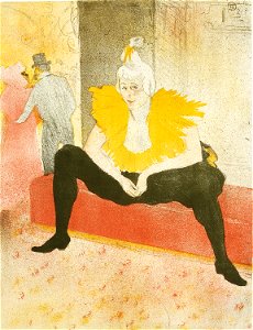 Toulouse-Lautrec - Seated Female Clown (Mademoiselle Cha-U-Kao), plate one from Elles, 1927.970