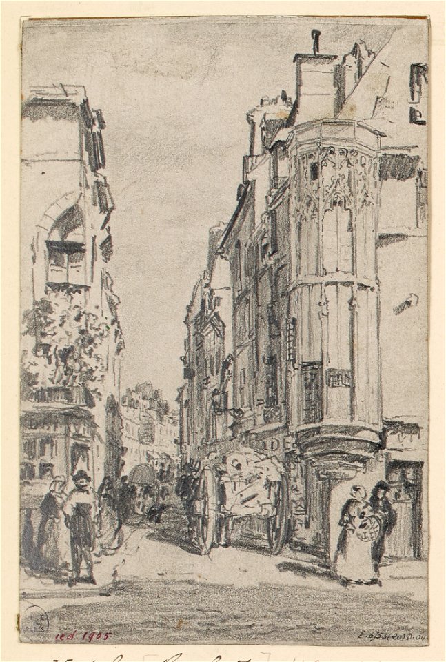 Tourelle dite de l'hôtel Barbette, rue Vieille du Temple, en 1866, 3ème arrondissement, Paris