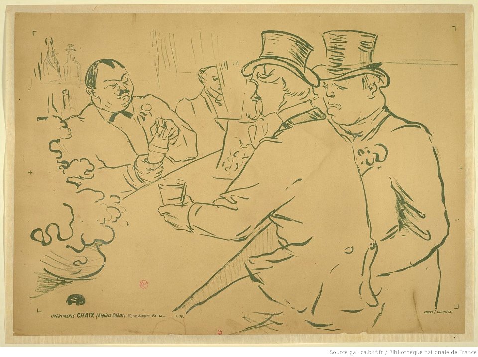 Toulouse-Lautrec - Irish and American Bar - The Chap Book, btv1b52504455j, 1895
