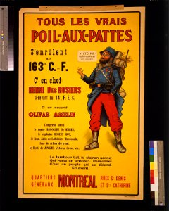 Tous les vrais Poil-aux-pattes s'enrôlent au 163e C.-F. LCCN2005695773