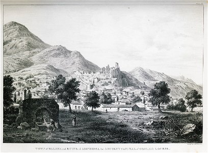 Town of Salona and ruins of Amphissa the ancient capital of Ozolaia Locris - Dodwell Edward - 1834