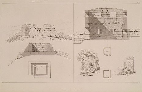 Tower near Argos (Plan, elevation, and section of a phryctiorion or tower, near Argos, on the road to Tripolizza) Messen - Cockerell Charles Robert Kinnard William Donaldsonthomas Leverton Jenkins William Railton William - 1830
