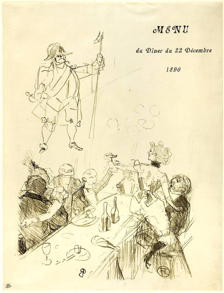 Toulouse-Lautrec - Le Suisse, Menu, 1954.212