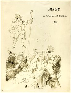Toulouse-Lautrec - Le Suisse, Menu, 1954.212
