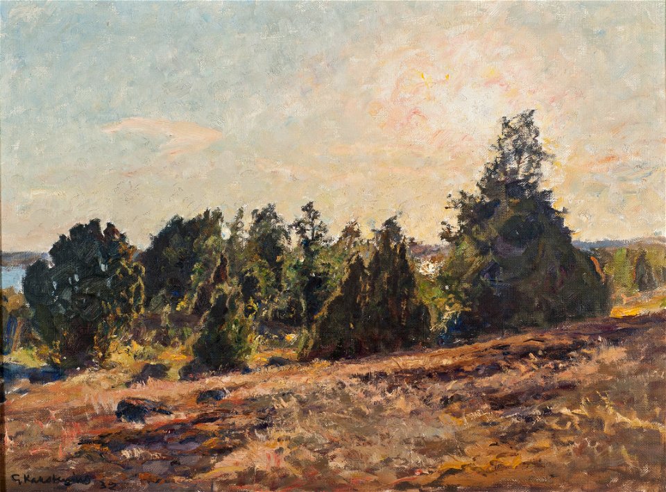 Towards Evening. Horsö in The Tjust archipelago (Gottfrid Kallstenius) - Nationalmuseum - 20239