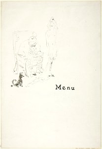 Toulouse-Lautrec - The Naked Girl, Menu, 1927.964